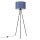 Stehleuchte Tripod Stoff Marine Blau E27 H:135 cm