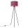 Stehlampe Stoff Bordeaux Rot E27 H:135 cm blendarm