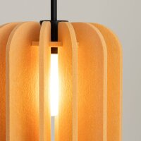 Pendelleuchte Filz Gelb E27 L:27 cm Schirm Modern