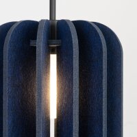 Hängelampe Filz Marine Blau E27 L:27 cm blendarm Modern