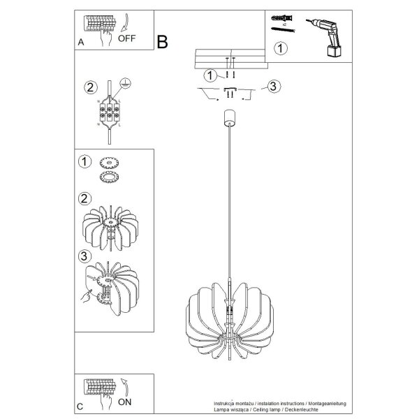 Pendelleuchte Filz Beige E27 L:45 cm Schirm Design
