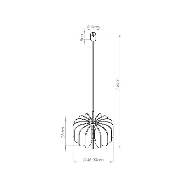Pendelleuchte Filz Marine Blau E27 L:45 cm Rund