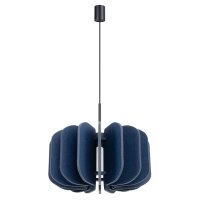 Pendelleuchte Filz Marine Blau E27 L:45 cm Rund