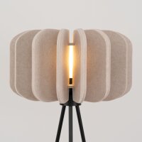 Stehleuchte Dreibein Filz Beige E27 H:134 cm Modern