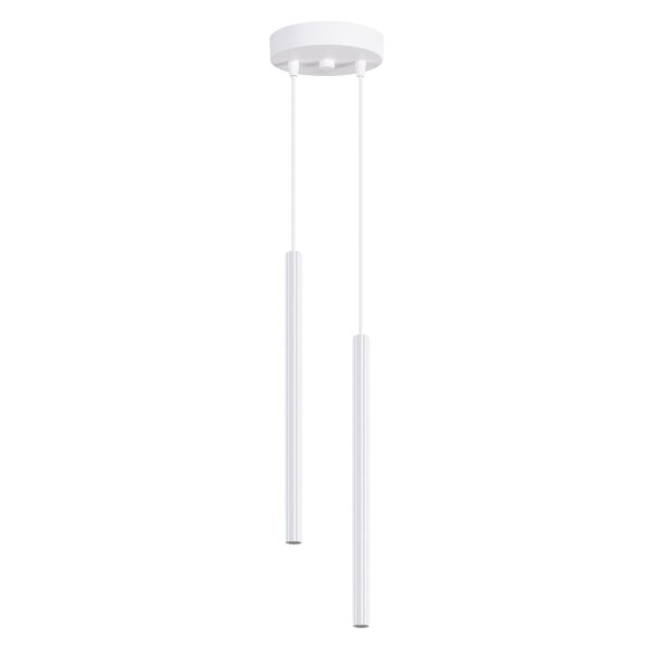 Hängelampe Metall Weiß G9 L:15 cm 2-flammig Modern