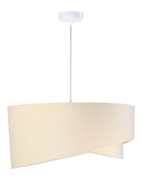 Suspension MADAN crème blanc rond Ø50cm