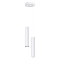 H&auml;ngelampe Stahl Wei&szlig; GU10 L:15 cm Modern Design