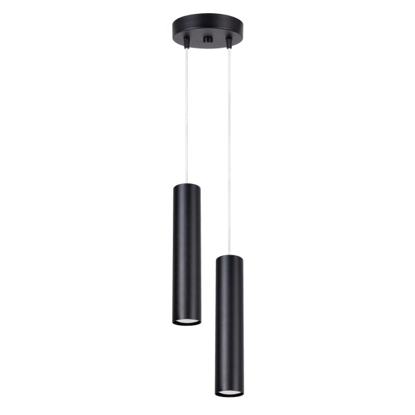 Pendelleuchte Stahl Schwarz akzentuiert GU10 L:15 cm