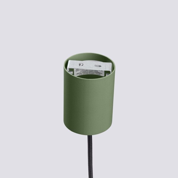 Hängelampe Stahl Aluminium Grün E14 L:14 cm Modern