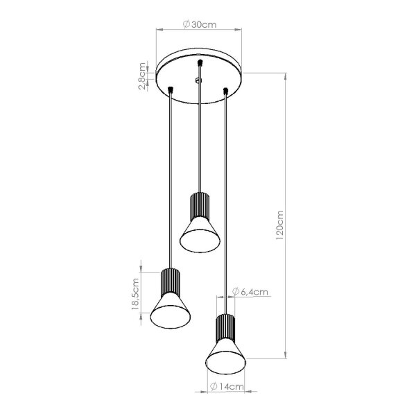 Hängelampe Stahl Aluminium Olivgrün Beige E14 L:30 cm
