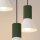 Hängelampe Stahl Aluminium Olivgrün Beige E14 L:30 cm