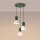 Hängelampe Stahl Aluminium Olivgrün Beige E14 L:30 cm