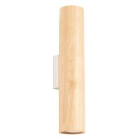 Wandleuchte Up Down Holz Natur GU10 H:30 cm Modern