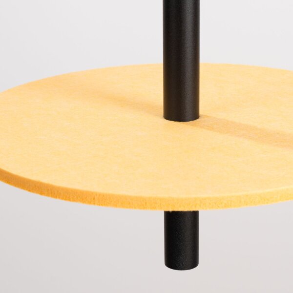 Runde Pendelleuchte Stahl Filz Gelb G9 Ø30 cm Modern