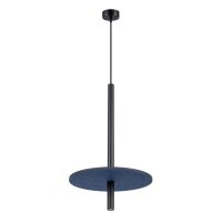 Hängelampe Filz Marineblau G9 L:30 cm rund Modern