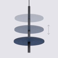 Hängelampe Filz Marineblau G9 L:30 cm rund Modern