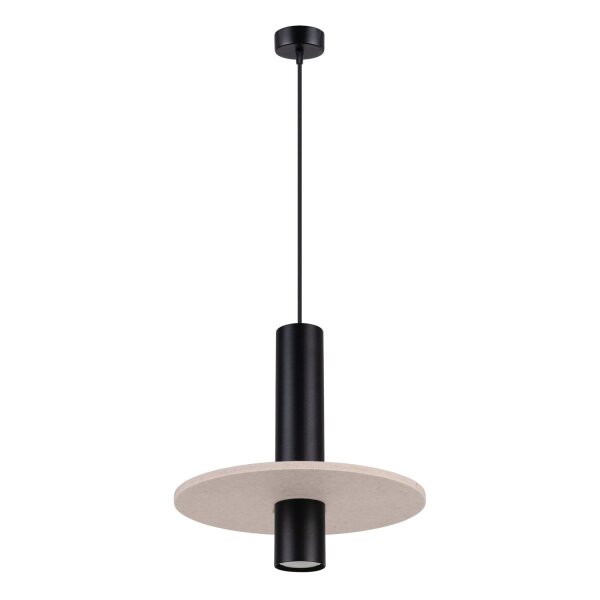 Pendelleuchte Stahl Filz Beige GU10 L:30 cm blendarm