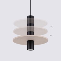 Pendelleuchte Stahl Filz Beige GU10 L:30 cm blendarm