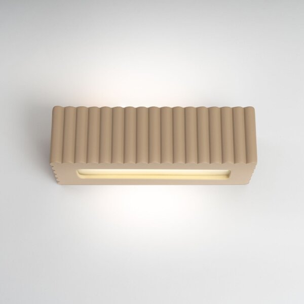 Up Down Wandlampe Keramik Taupe E27 B:34 cm indirekt