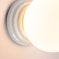 Wandleuchte Keramik Glas G9 IP44 T:16 cm blendarm