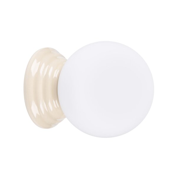 Wandlampe Keramik Glas Beige G9 IP44 B:12 cm blendarm