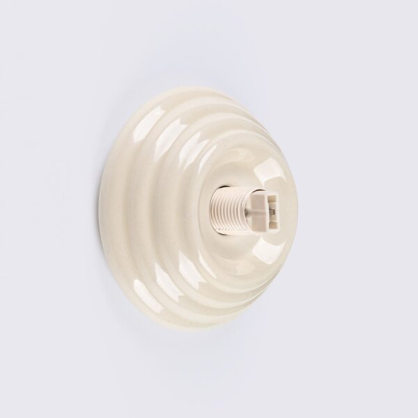 Wandlampe Keramik Glas Beige G9 IP44 B:12 cm blendarm