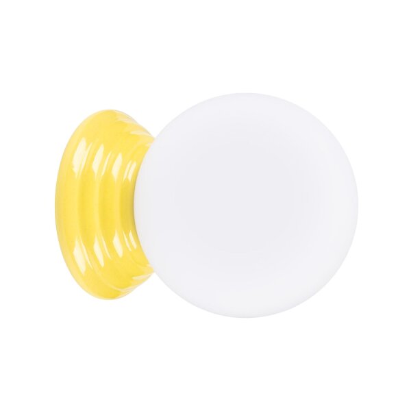Wandleuchte Keramik Glas Gelb G9 IP44 T:16 cm blendarm
