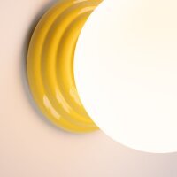 Wandleuchte Keramik Glas Gelb G9 IP44 T:16 cm blendarm