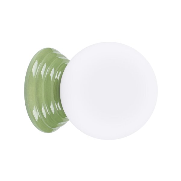 Wandleuchte Keramik Glas Olivgrün G9 IP44 T:16 cm