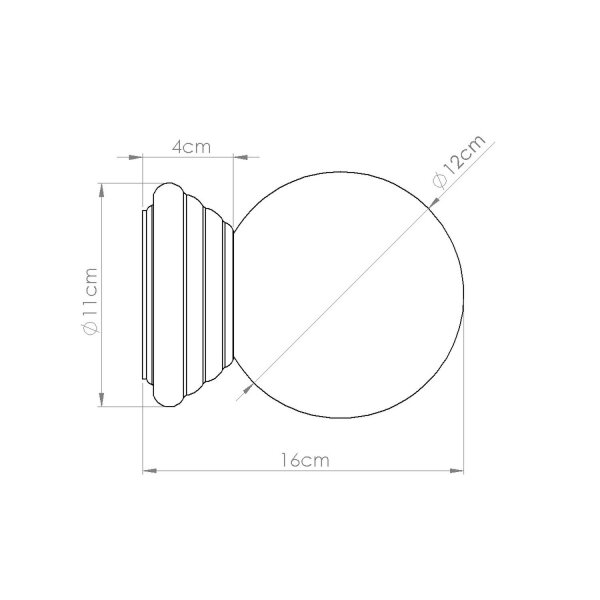 Wandleuchte Keramik Glas Olivgrün G9 IP44 T:16 cm