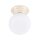 Deckenlampe blendarm Keramik Glas Beige G9 IP44 B:12 cm