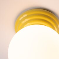 Deckenleuchte Keramik Glas Gelb G9 IP44 H:16 cm Modern
