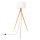 Stehleuchte Holz Stoff Weiß E27 H:140 cm Schalter