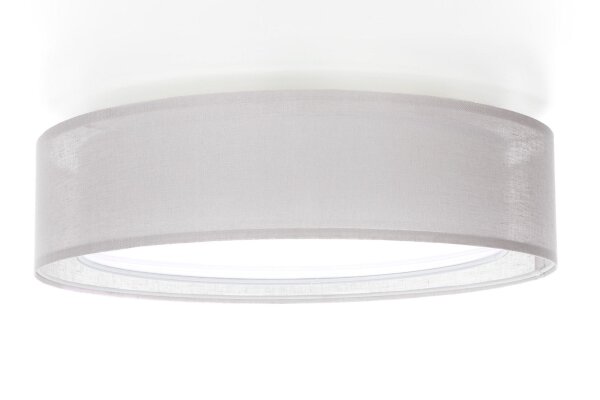 Deckenleuchte Stoff Beige E27 Ø50 cm rund gemütlich
