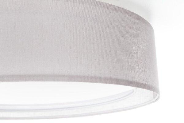 Deckenleuchte Stoff Beige E27 Ø50 cm rund gemütlich
