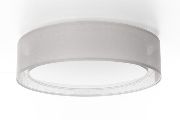 Runde Deckenlampe Stoff Beige E27 Ø60 cm blendarm