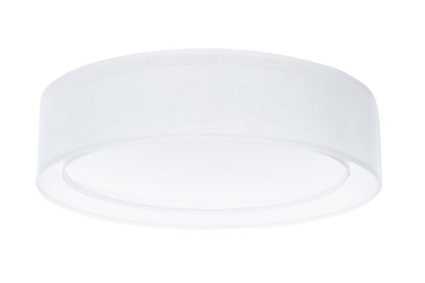 Runde Deckenlampe Stoff Weiß E27 Ø60 cm gemütlich