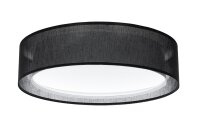 Runde Deckenlampe Stoff Schwarz E27 &Oslash;60 cm blendarm