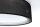 Runde Deckenlampe Stoff Schwarz E27 Ø60 cm blendarm