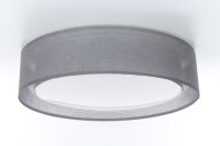 Runde Deckenlampe Stoff Anthrazit E27 Ø60 cm blendarm