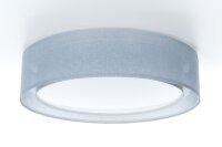 Runde Deckenlampe Stoffschirm Blau E27 Ø60 cm...