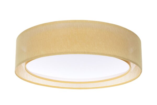 Runde Deckenlampe Stoff Gelb E27 Ø60 cm blendarm