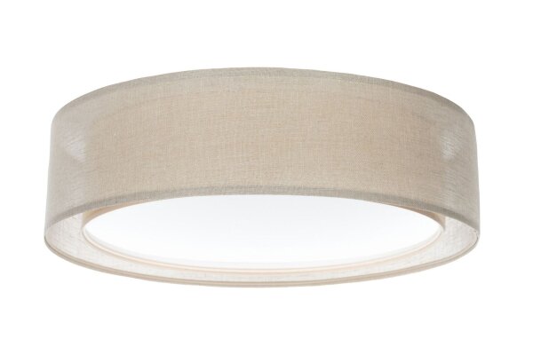 Runde Deckenlampe Stoff Braun E27 Ø60 cm blendarm