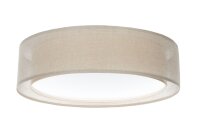 Runde Deckenlampe Stoff Braun E27 Ø60 cm blendarm