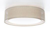 Runde Deckenlampe Stoff Braun E27 Ø60 cm blendarm