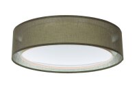 Runde Deckenlampe Stoff Gr&uuml;n E27 &Oslash;60 cm blendarm