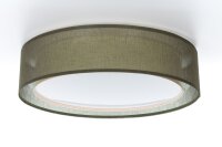 Runde Deckenlampe Stoff Grün E27 Ø60 cm blendarm