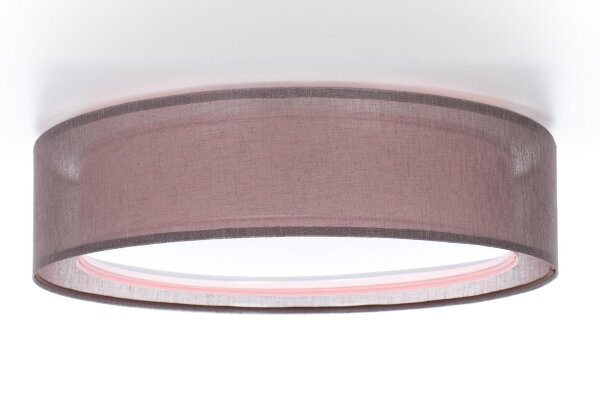 Runde Deckenlampe Stoffschirm Rot E27 Ø60 cm blendarm