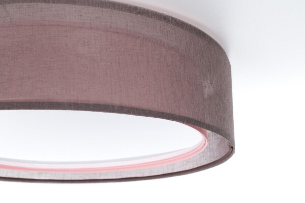 Runde Deckenlampe Stoffschirm Rot E27 Ø60 cm blendarm