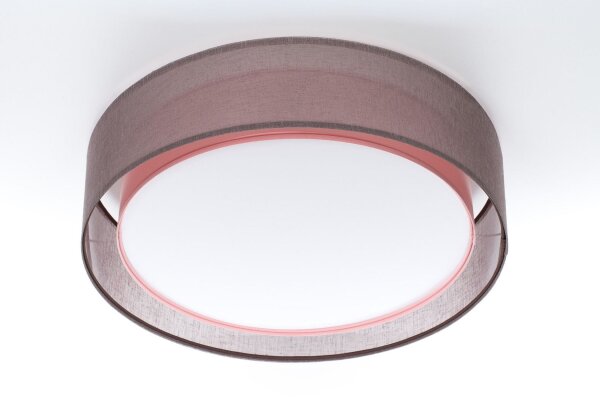 Runde Deckenlampe Stoffschirm Rot E27 Ø60 cm blendarm